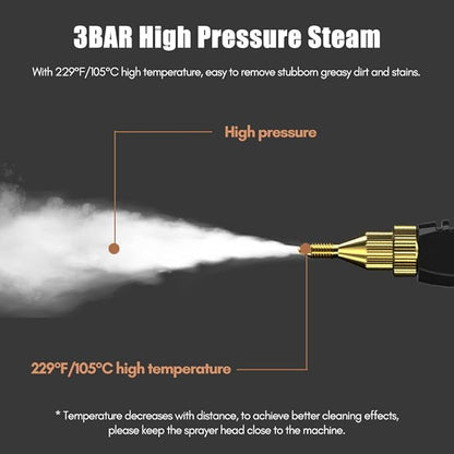 2500W High Temperature Pressure Steam Cleaner for Home Kitchen Portable Handheld Cleaning Machine for Car Auto