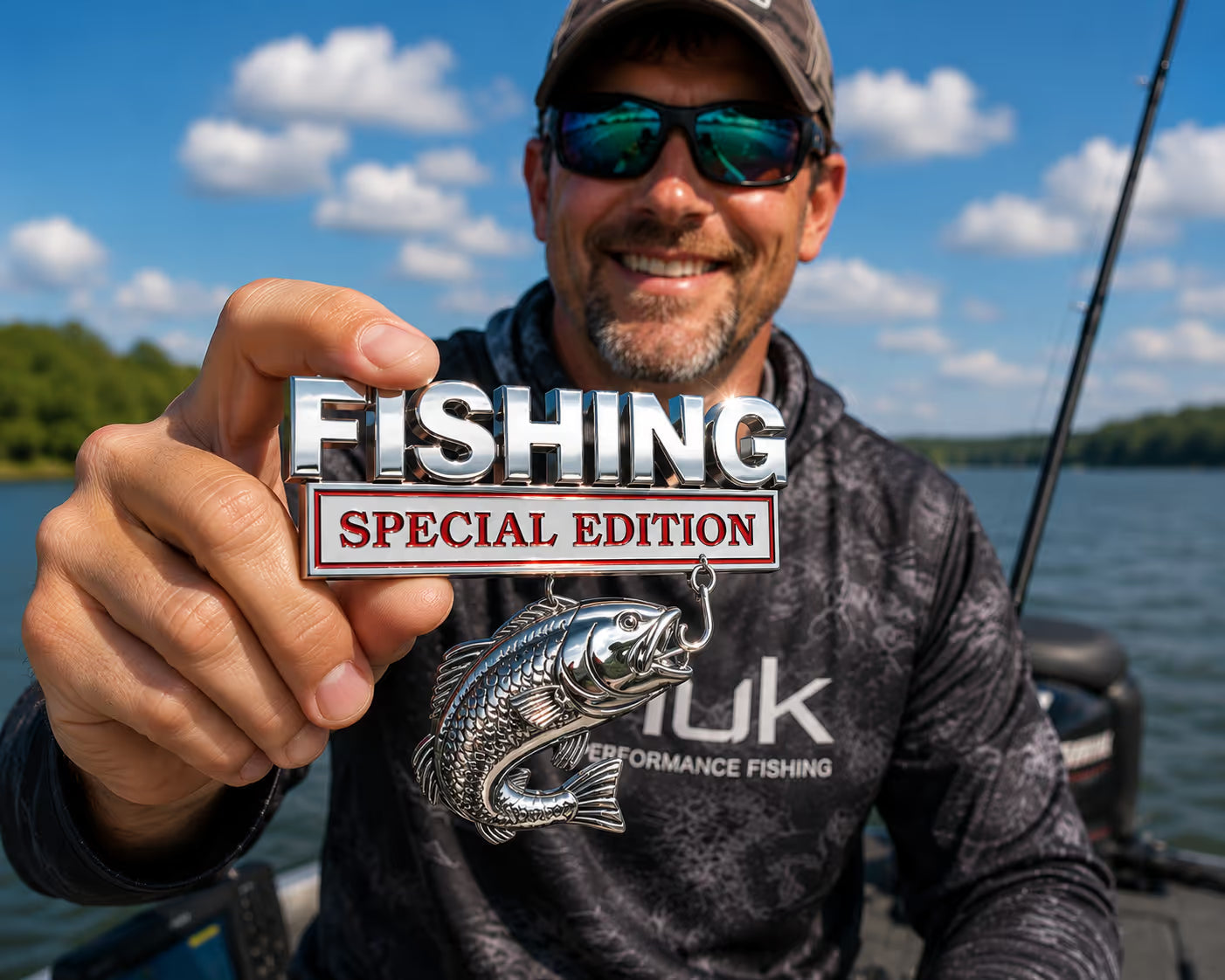 🔥 🎣 Fishing Special EditionTM Premium 3D Metal Vehicle Emblem Badge