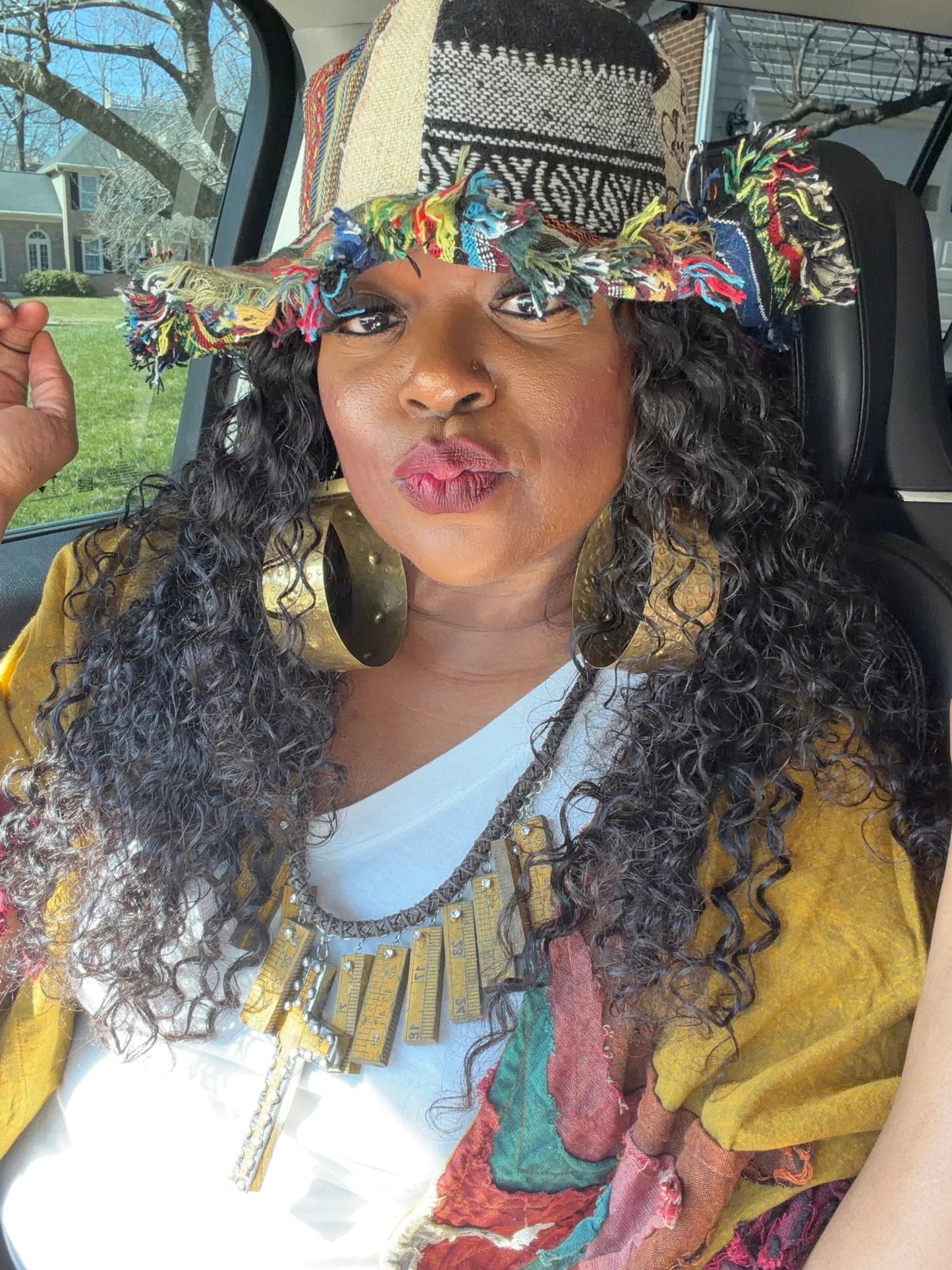 🔥49% OFF - 🍄🎩The Shapeable Patchwork Bucket Hat: One-of-a-Kind Frayed Cotton-Hemp Sun Hat