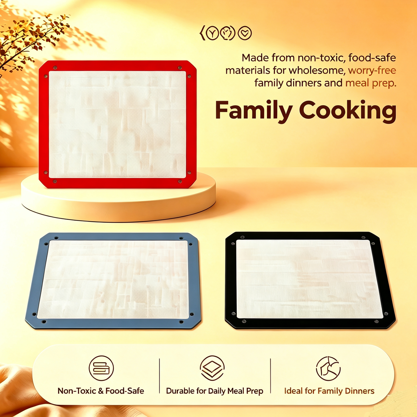 Premium Silicone Fiber Oven Mat – Non-Stick, Heat-Resistant Reusable Baking Liner