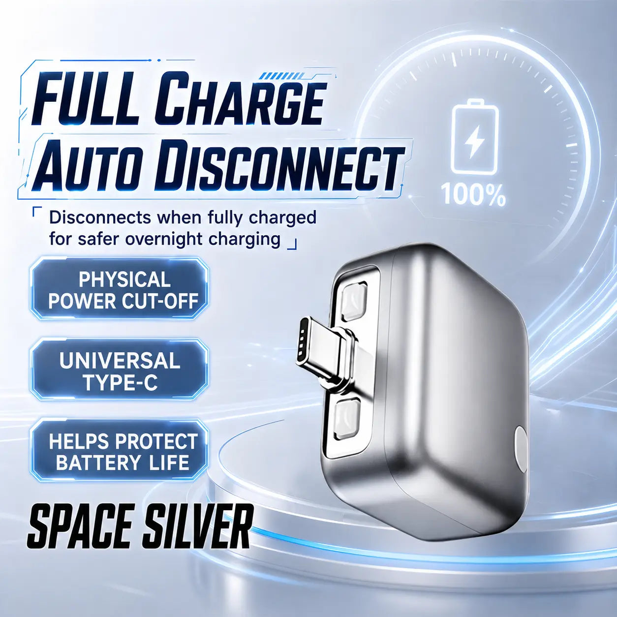 140W TYPE-C Smart Full Charge Auto Stop Battery Protector