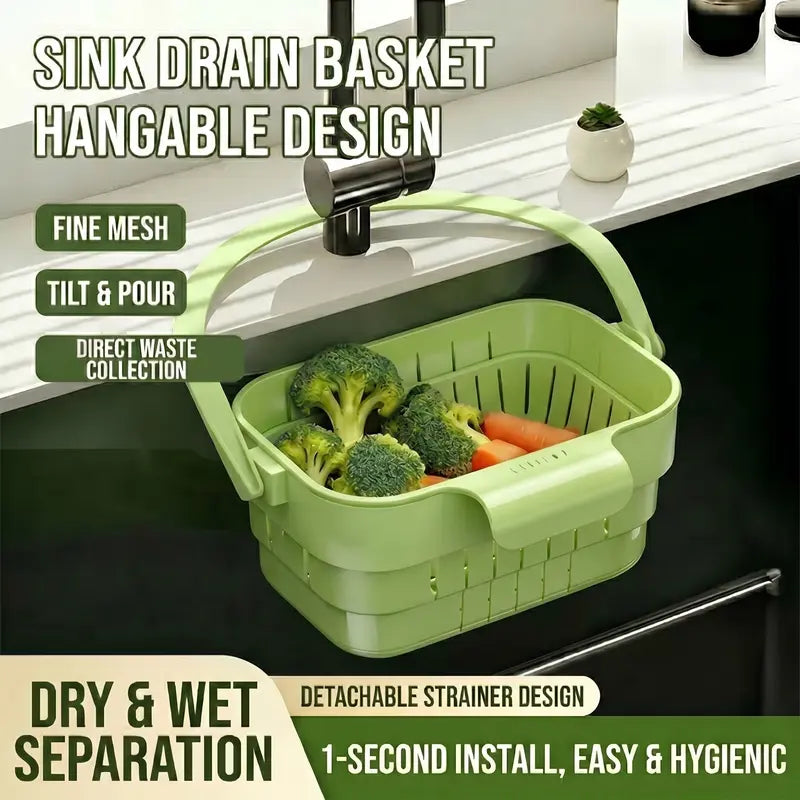 2 -PACK Foldable Hanging Kitchen Sink Drain Basket