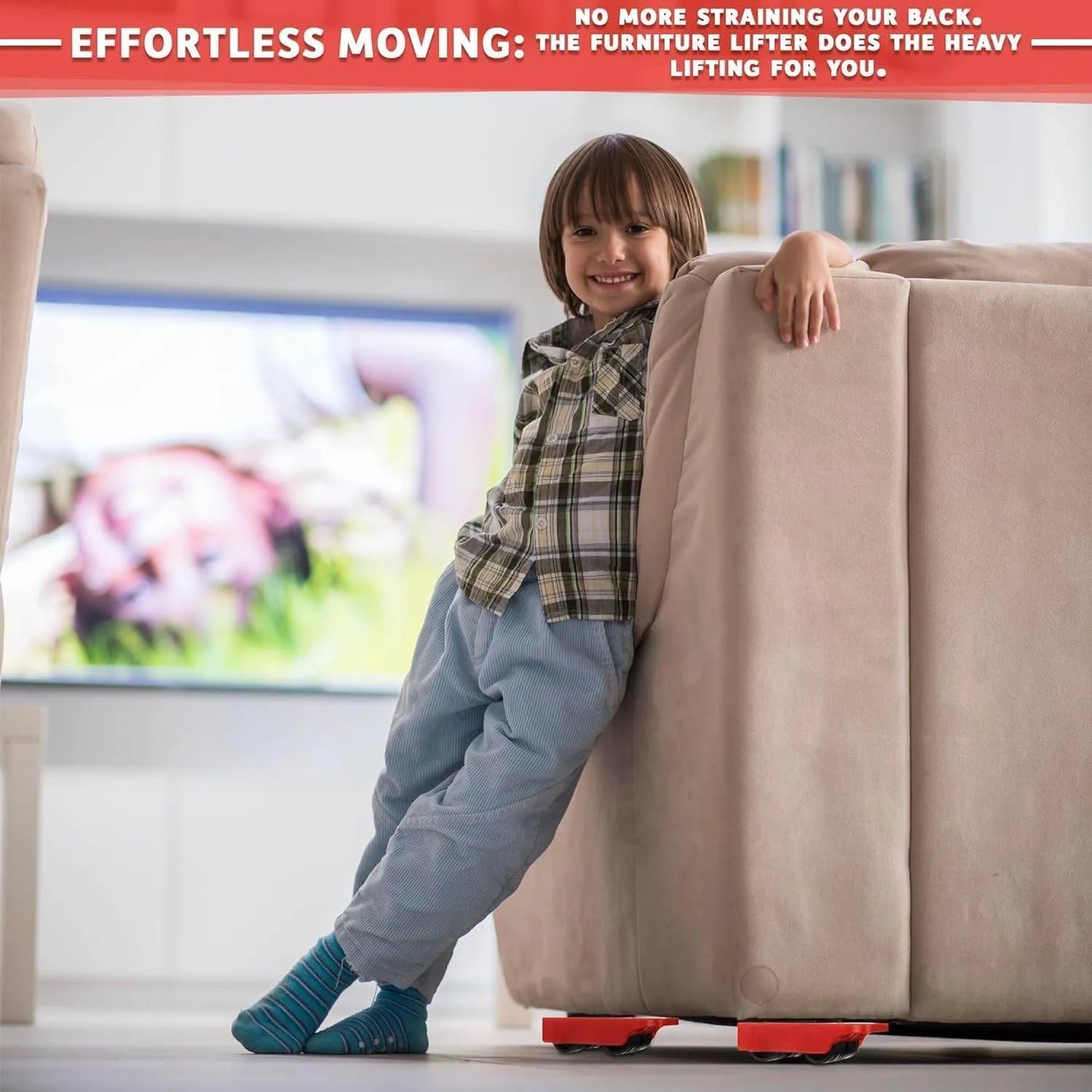 Heavy Furniture Moving Set – Lift & Slide Furniture Easily, 600Lbs Capacity Floor Protection Tool