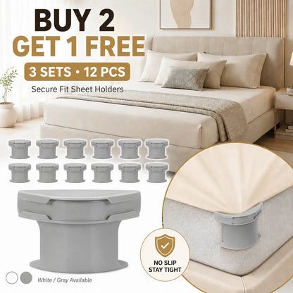 😴Secure Fit Sheet Holders – Wrinkle-Free. Slip-Free Bed