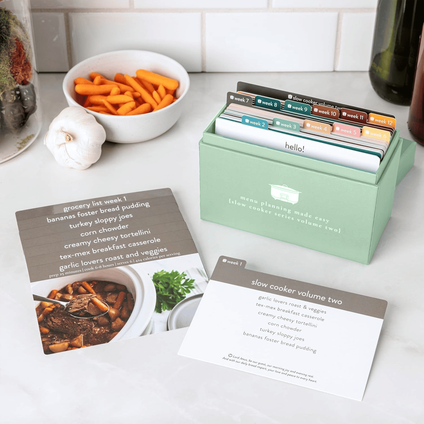 🍽️ Meal Planning Kit with 103 Photo Recipe Cards(Without a gift or present.)