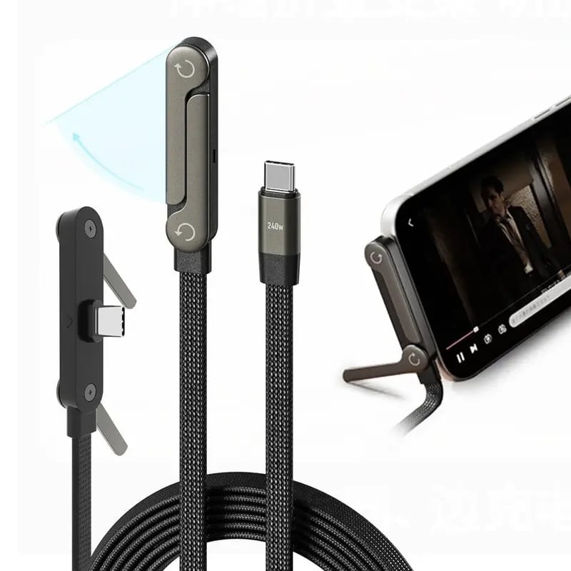 🎁240W Super Fast Charging 2-in-1 Charging Cable & Phone Stand
