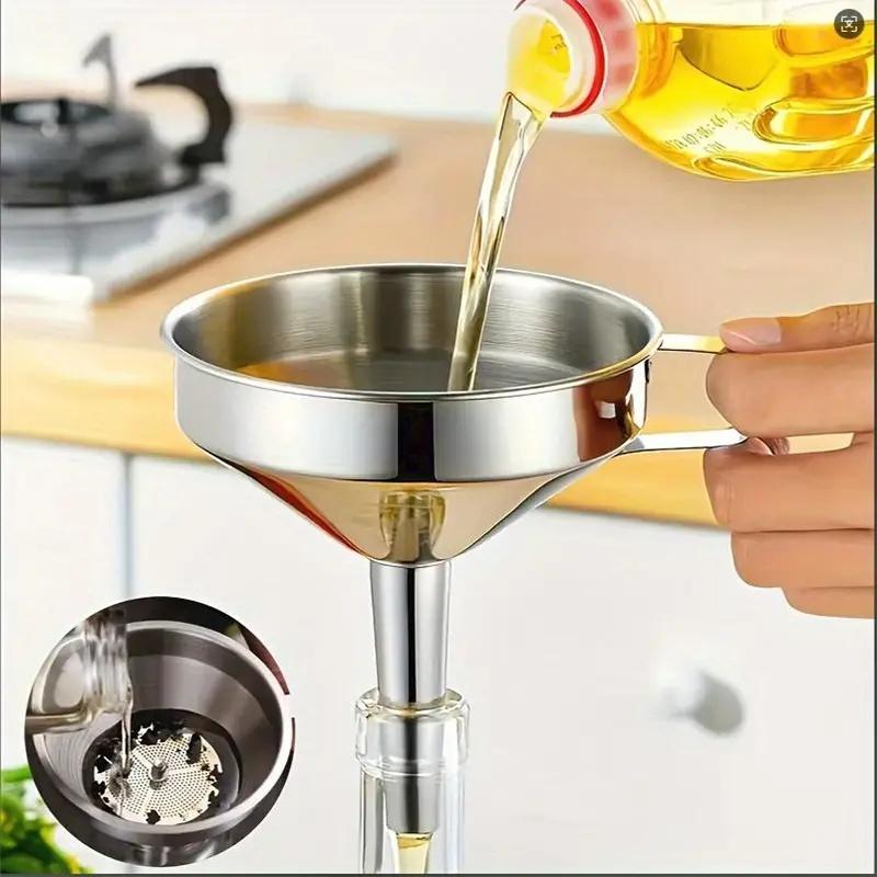 304 Stainless Steel Multi Size Kitchen Funnel Set with Filter