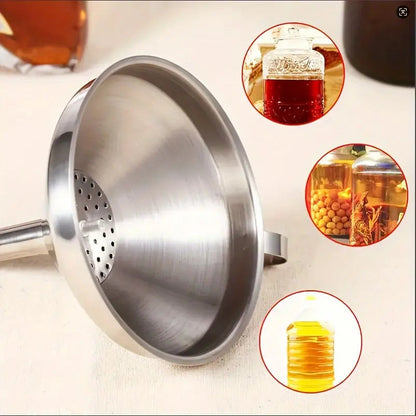 304 Stainless Steel Multi Size Kitchen Funnel Set with Filter