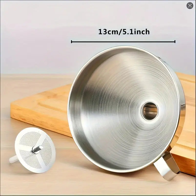 304 Stainless Steel Multi Size Kitchen Funnel Set with Filter