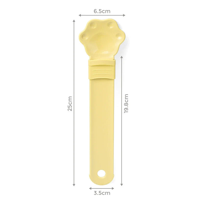 🎉 Cute Paw Shaped Cat Treat Squeeze Spoon | No Waste Pet Snack Feeder 🎉