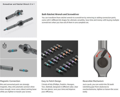 💥switchable screwdriver shape to adapt to various home repairs