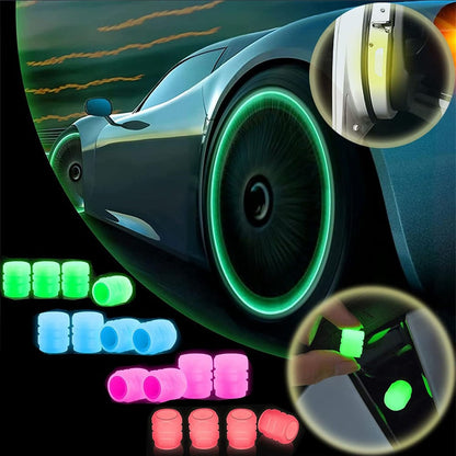 🔥🚗Glow-in-the-Dark Tire Caps 💡