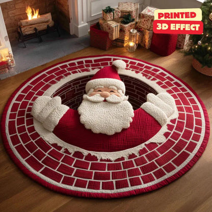 💀Halloween 3D Bottomless Illusion Rug Skeleton Pit Non-Slip Crystal Velvet Mat 🎃