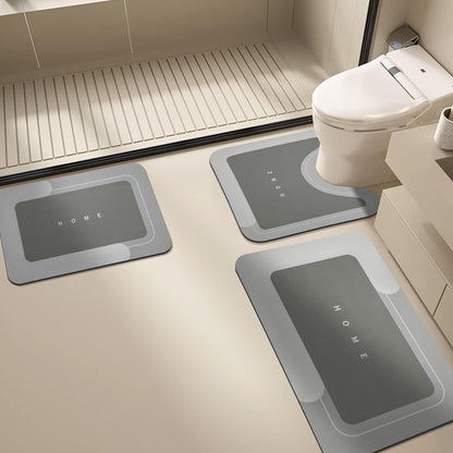 Three-piece non-slip bathroom mat set