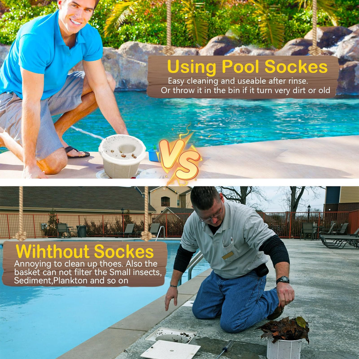 ✨Special Sale - 49% OFF✨Pool Skimmer Socks for Skimmer Basket Clean