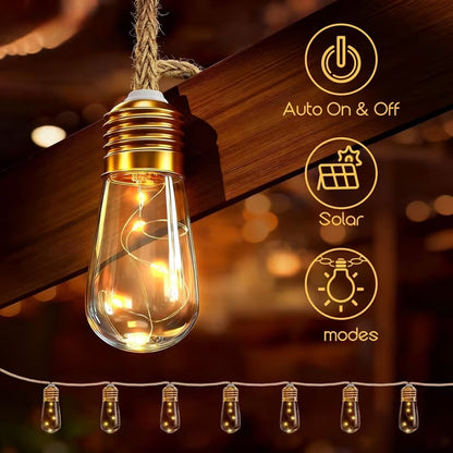 ✨ Guirnalda de luces solares - 5,5 m - 10 LED