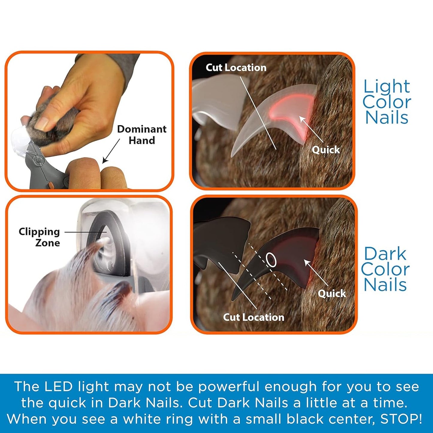 🐱🐕LED Light Pet Nail Clippers - 5X Magnification⚡