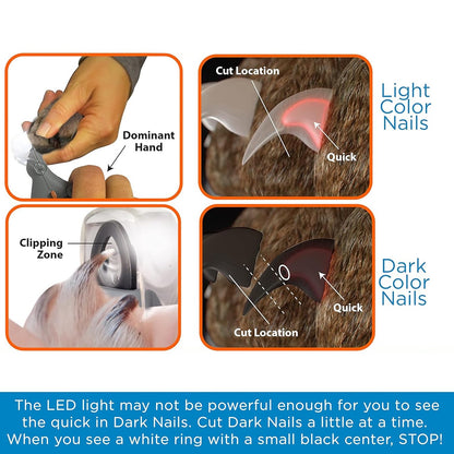 🐱🐕LED Light Pet Nail Clippers - 5X Magnification⚡