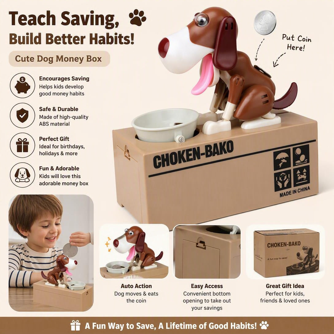 Creative Electric Cartoon Dog Money-saving Canister