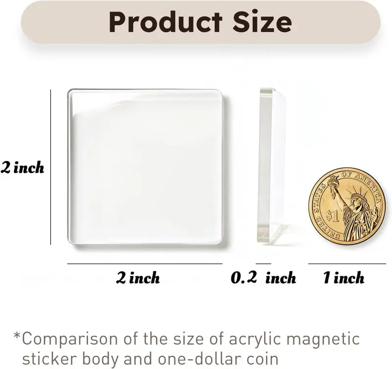 🧲📸 10-Pcs Magnetic Clear Acrylic Photo Frames DIY Fridge Magnets