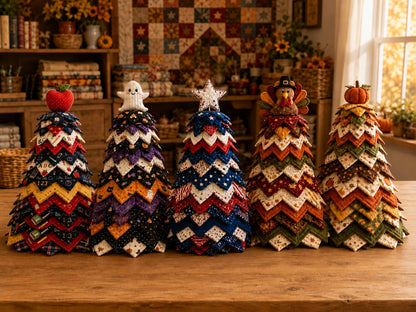 🔥50% OFF - 🎄Americana Christmas Tree Quilt Kit – Easy Layered Fabric Holiday Décor for Quilting Lovers