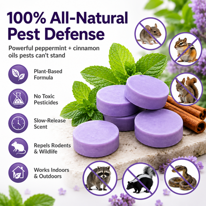 🐭 All-Natural Peppermint & Cinnamon Pest & Rodent Repellent Pucks 🕷️🐍