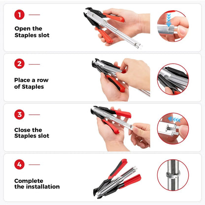 Hog Ring Pliers Kit –Heavy Duty Fence & Cage Fastening Tool