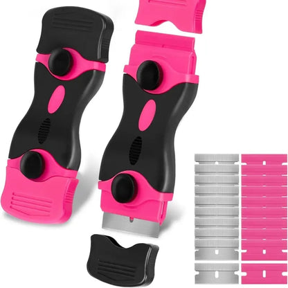 🎄2-in-1 Scraper Tool Set with 20Pcs Razor Blades for Removing Window Labels
