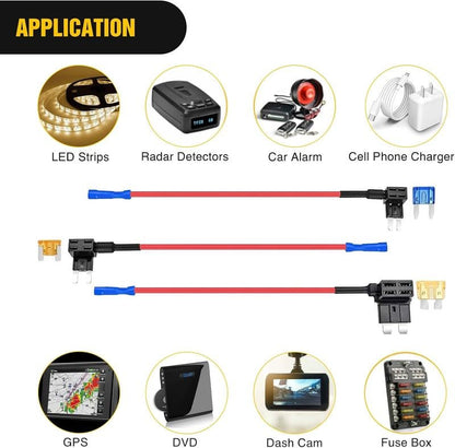 12-piece set of 4 types of additional circuit fuse tapping kit