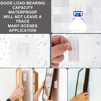 💕⚡10/30/50 pairs Wall Hooks Hanger Double Sided Adhesive Suction Cup Sucker Kitchen Bathroom Wall Storage Holder Organizer