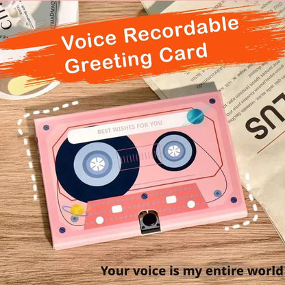 🏆Hot Sale ⚡Retro Cassette Voice Recordable Greeting Card - 60s Message Recorder Gift