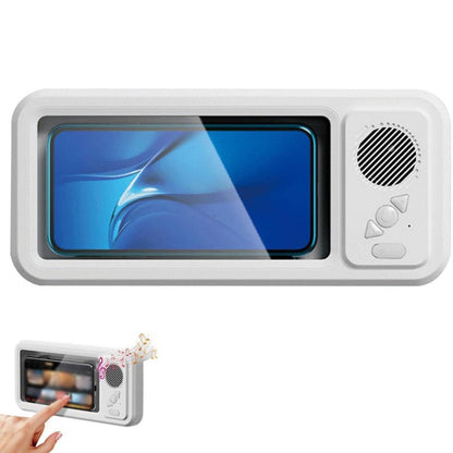 🔥Waterproof Bluetooth Shower Phone Holder - 480° Rotation with Speaker