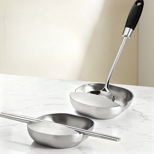 Soporte para cucharas y utensilios de cocina multiusos de acero inoxidable 304