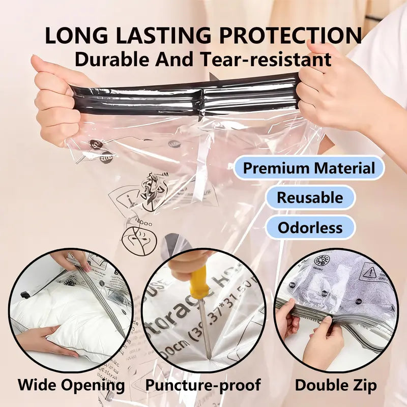 Cordless Travel Vacuum Storage Compression Bag Set🧳