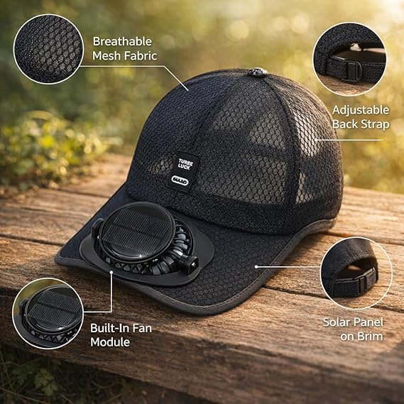 ☀️ HOT SALE 2026 Pro Outdoor Cooling Hat – Solar + USB Dual-Powered Fan Cap with UPF 50+ Sun Protection