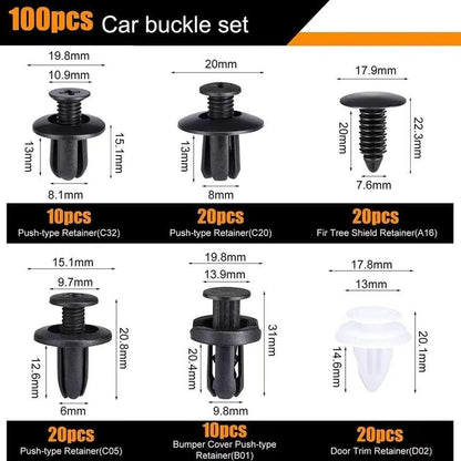 ✨100pcs Universal Expansion Screw Clips Set