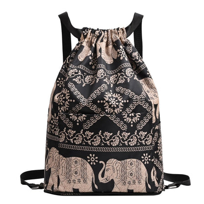 Foldable Dry-Wet Separation Backpack – Waterproof Nylon, Large Capacity, Drawstring, Travel & Sports (3 Styles)
