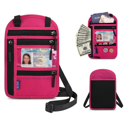 RFID Travel Neck Wallet Pouch