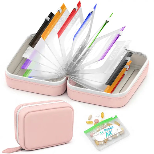 Professional Waterproof BPA-Free Travel Pill Organizer Set