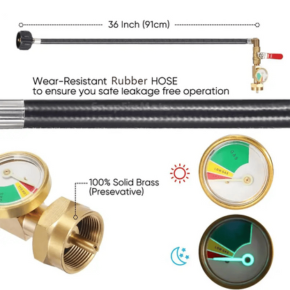 ✨36 Inch Propane Gas Tank Adapter Connector