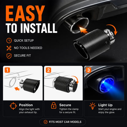 🎉fire-breathing illuminated Exhaust Pipe