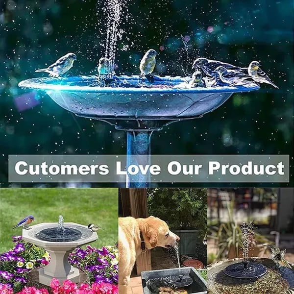 🔥Hot Sale 49% OFF🎁☀️Solar Fountain, Solar Powered Bird Bath Fountain Pump with 4 Nozzles 1.4W Solar Panel Kit Water Pump, Outdoor Watering Submersible Pump for Pond, Pool, Garden, Fish Tank🌊✨