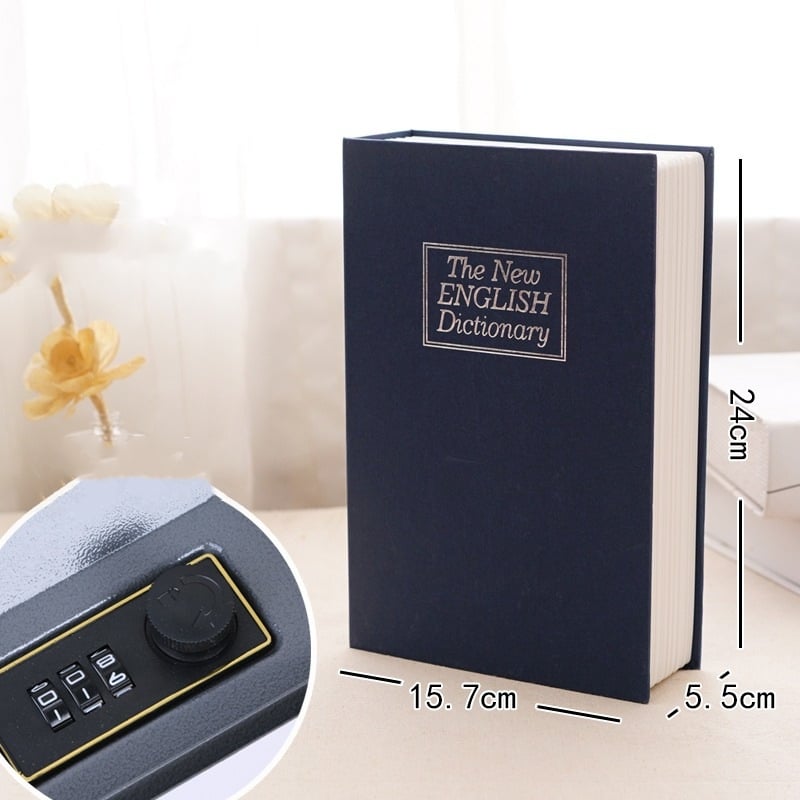 🔥2026 NEW ARRIVAL🔥Simulated Book Safe, Combination Book-style Cash Lock Box, Secret Hidden Storage Box
