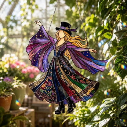 💥💃🤘 Handmade Stained Glass Spinning Suncatcher