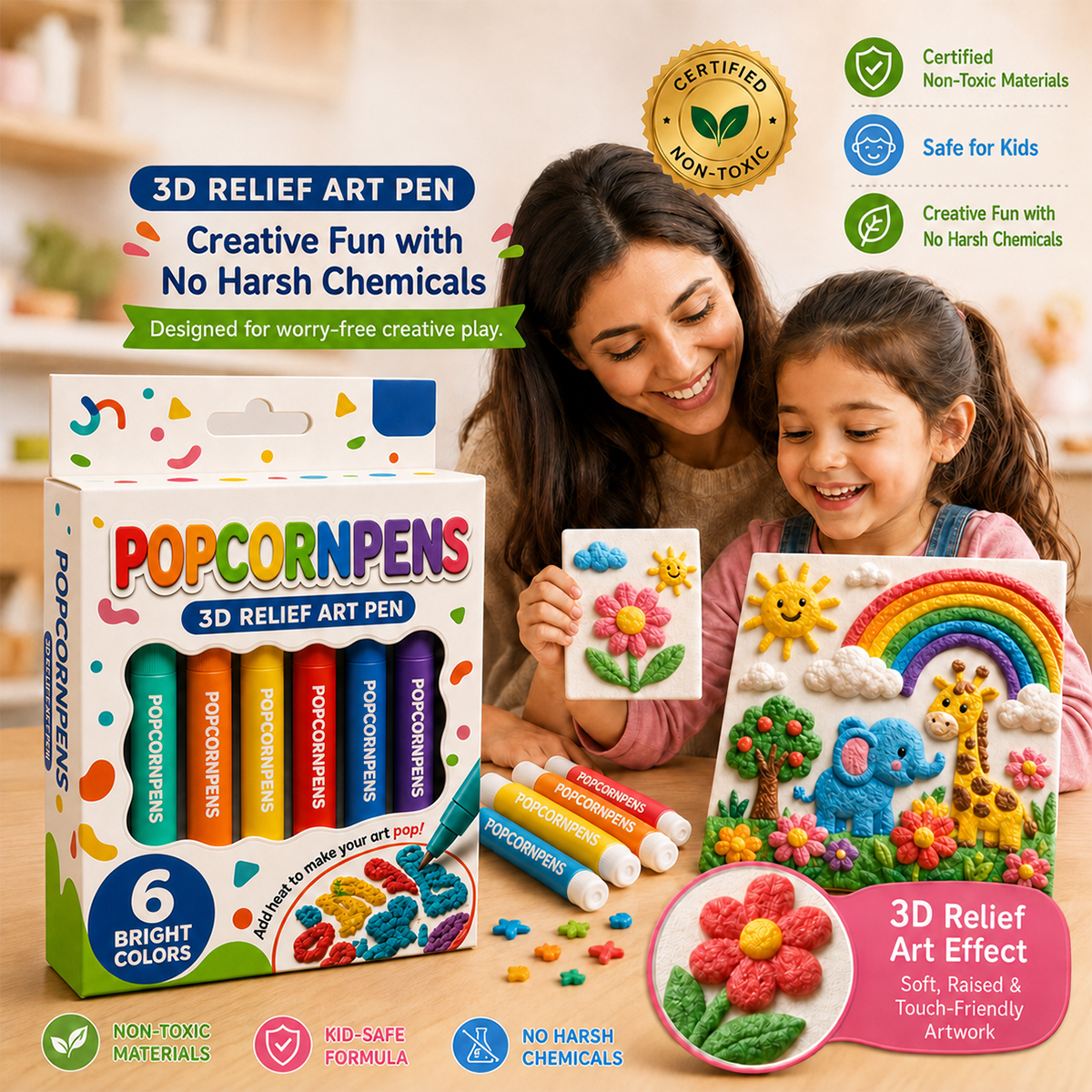 3D Relief Art Pen – Turn Flat Drawings Into Touchable 3D Art🪄