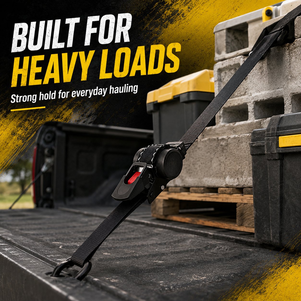 Auto-Retract Ratchet Tie Down Straps