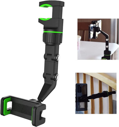🔥Multifunctional Rearview Mirror Phone Holder