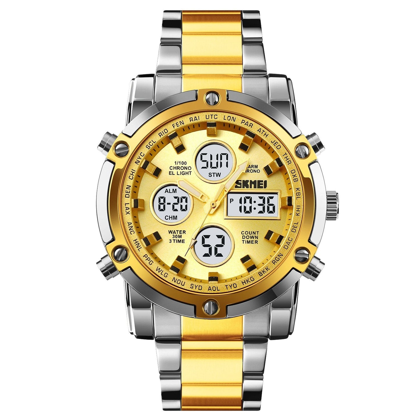 Waterproof Military Watch for Men – Analog-Digital, Stainless Steel & Shock-Resistant 🛡️