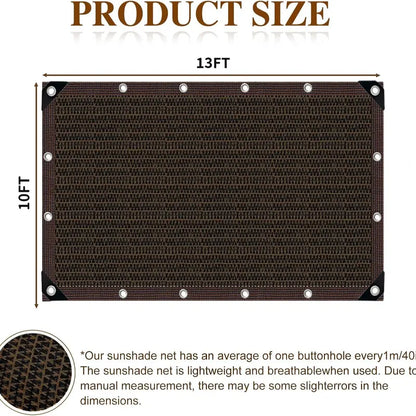 90% Sun Block Outdoor Shade Cloth – 10 × 13 FT