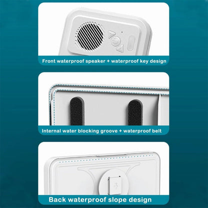 🔥Waterproof Bluetooth Shower Phone Holder - 480° Rotation with Speaker